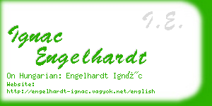 ignac engelhardt business card